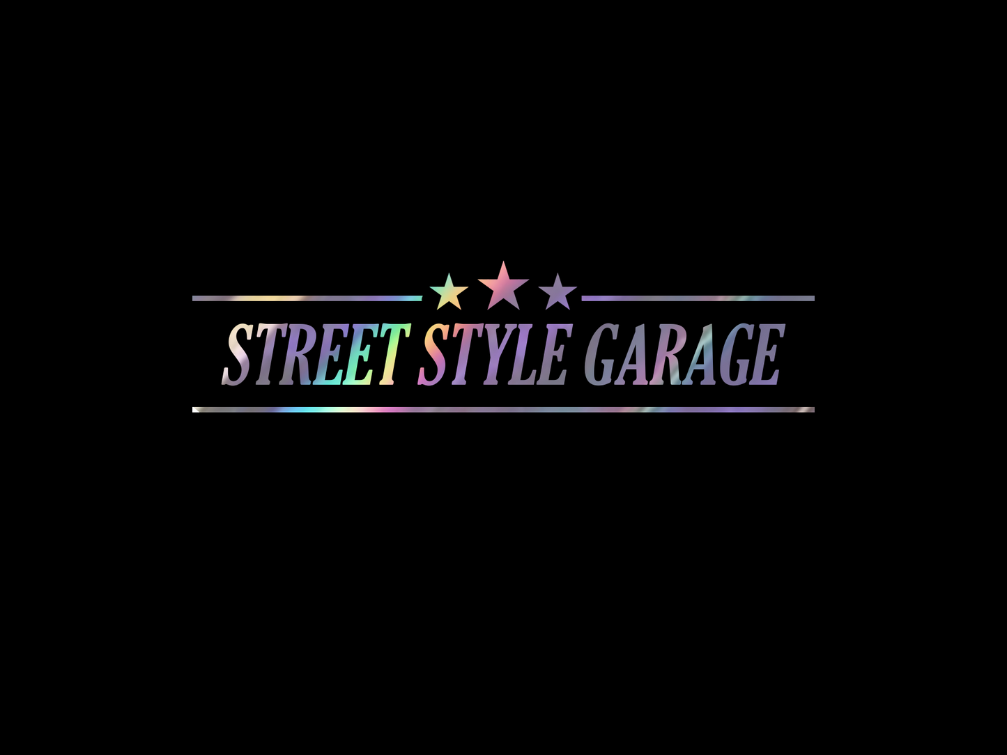 STREET STYLE GARAGE LOGO BANNER DIECUT STICKER
