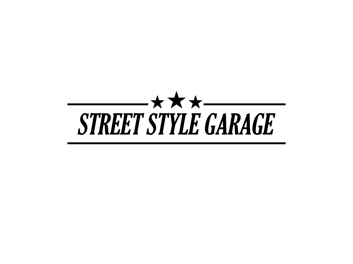 STREET STYLE GARAGE LOGO BANNER DIECUT STICKER