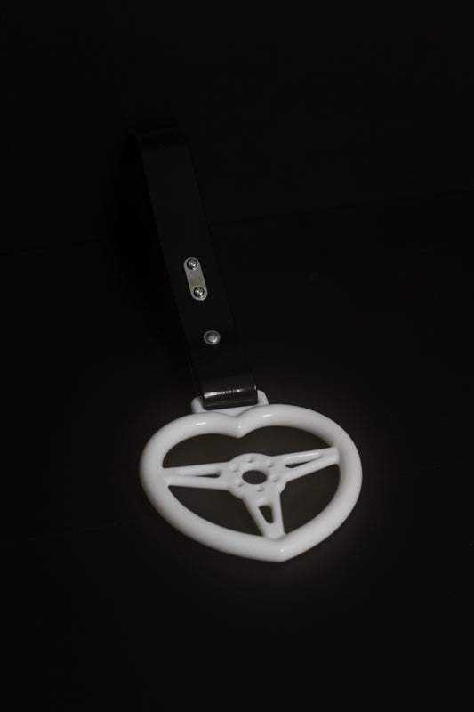 HEART STEERING WHEEL TSURIKAWA - BLACK/WHITE